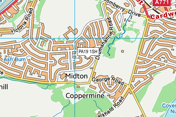 PA19 1SH map - OS VectorMap District (Ordnance Survey)