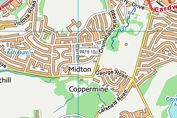 PA19 1SJ map - OS VectorMap District (Ordnance Survey)