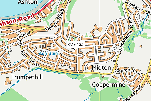 PA19 1SZ map - OS VectorMap District (Ordnance Survey)