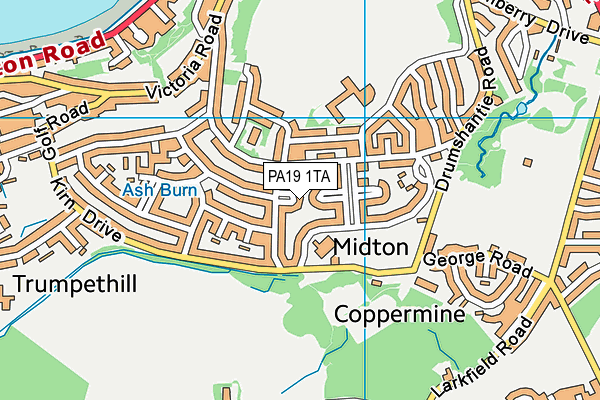 PA19 1TA map - OS VectorMap District (Ordnance Survey)