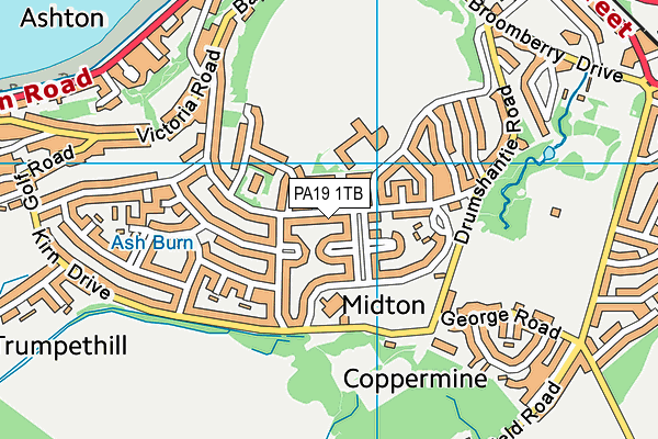 PA19 1TB map - OS VectorMap District (Ordnance Survey)