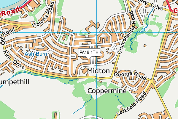 PA19 1TH map - OS VectorMap District (Ordnance Survey)