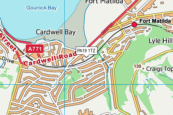 PA19 1TZ map - OS VectorMap District (Ordnance Survey)