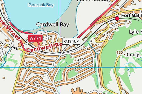 PA19 1UP map - OS VectorMap District (Ordnance Survey)