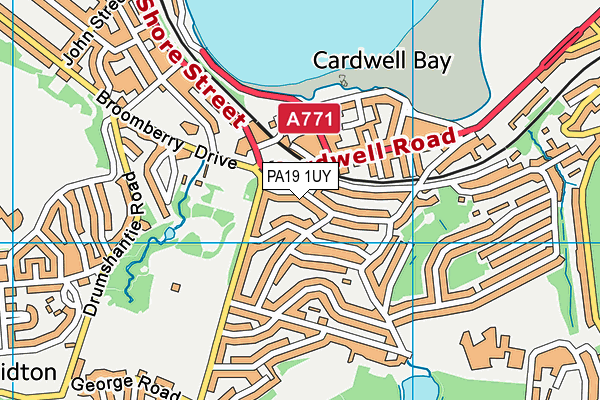 PA19 1UY map - OS VectorMap District (Ordnance Survey)