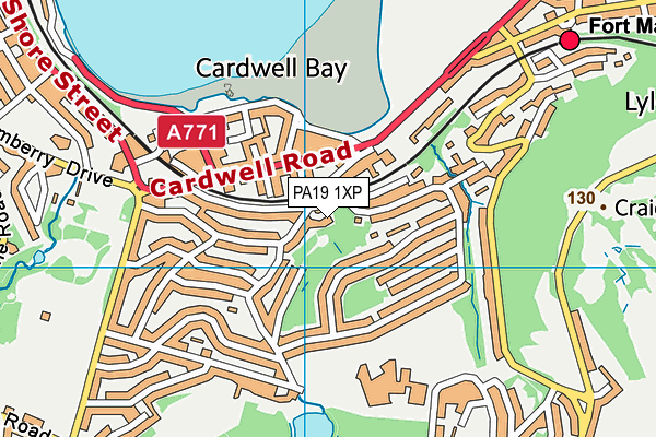 PA19 1XP map - OS VectorMap District (Ordnance Survey)
