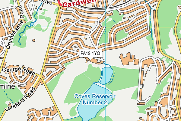 PA19 1YQ map - OS VectorMap District (Ordnance Survey)