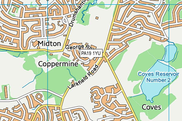 PA19 1YU map - OS VectorMap District (Ordnance Survey)