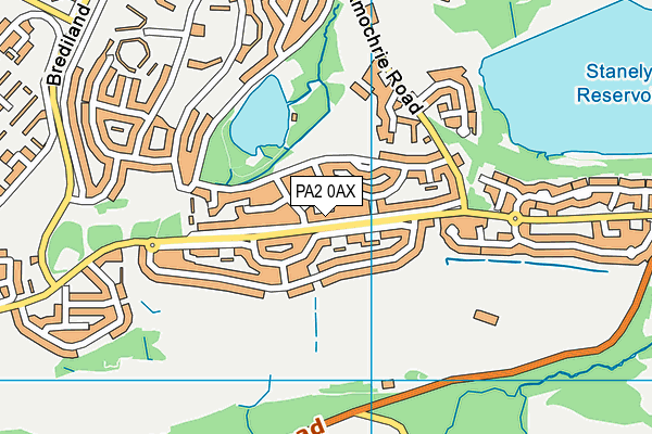 PA2 0AX map - OS VectorMap District (Ordnance Survey) PA2 0AX map - OS VectorMap District (Ordnance Survey)