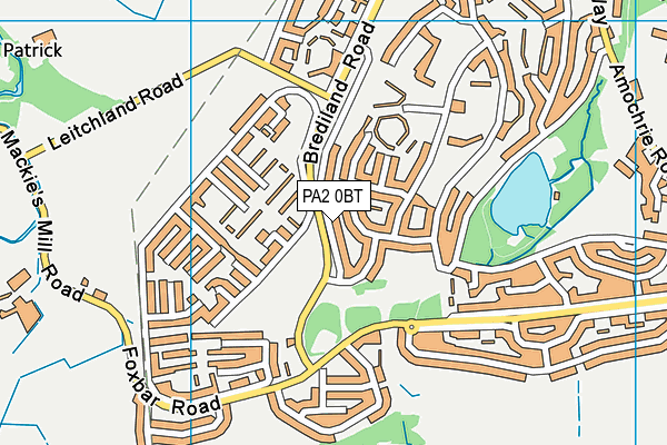 PA2 0BT map - OS VectorMap District (Ordnance Survey) PA2 0BT map - OS VectorMap District (Ordnance Survey)