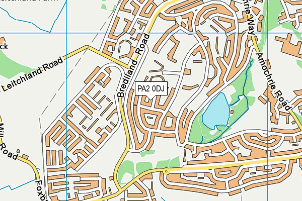 PA2 0DJ map - OS VectorMap District (Ordnance Survey) PA2 0DJ map - OS VectorMap District (Ordnance Survey)