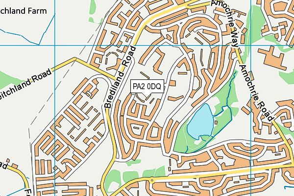 PA2 0DQ map - OS VectorMap District (Ordnance Survey) PA2 0DQ map - OS VectorMap District (Ordnance Survey)