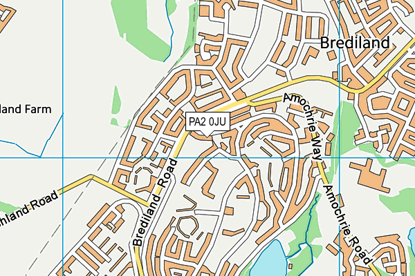 PA2 0JU map - OS VectorMap District (Ordnance Survey) PA2 0JU map - OS VectorMap District (Ordnance Survey)