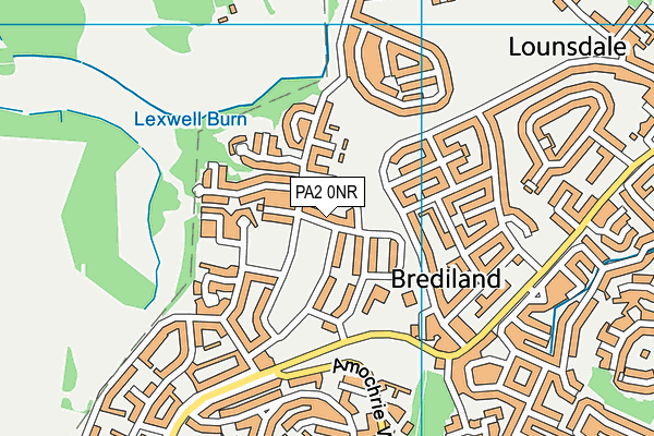 PA2 0NR map - OS VectorMap District (Ordnance Survey) PA2 0NR map - OS VectorMap District (Ordnance Survey)