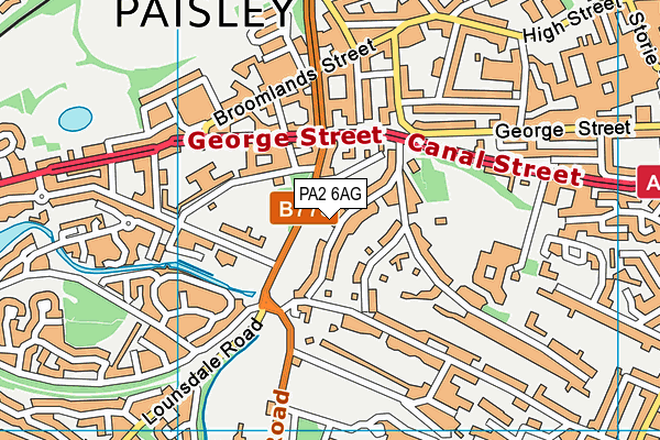 PA2 6AG map - OS VectorMap District (Ordnance Survey) PA2 6AG map - OS VectorMap District (Ordnance Survey)