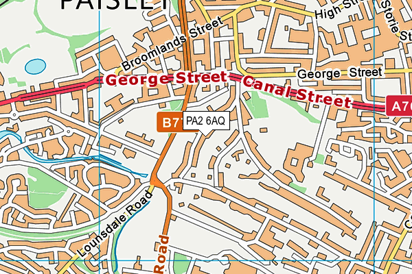 PA2 6AQ map - OS VectorMap District (Ordnance Survey) PA2 6AQ map - OS VectorMap District (Ordnance Survey)