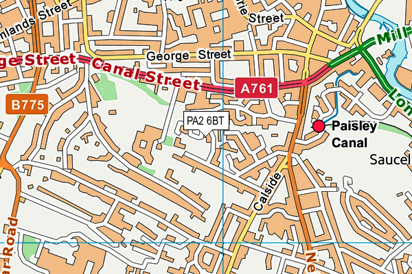 PA2 6BT map - OS VectorMap District (Ordnance Survey) PA2 6BT map - OS VectorMap District (Ordnance Survey)
