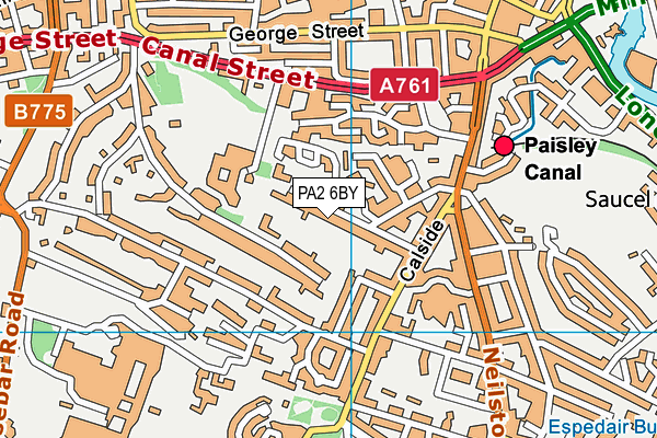 PA2 6BY map - OS VectorMap District (Ordnance Survey) PA2 6BY map - OS VectorMap District (Ordnance Survey)