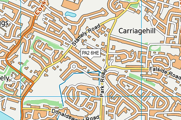 PA2 6HE map - OS VectorMap District (Ordnance Survey) PA2 6HE map - OS VectorMap District (Ordnance Survey)