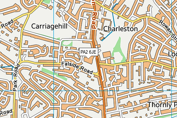 PA2 6JE map - OS VectorMap District (Ordnance Survey)