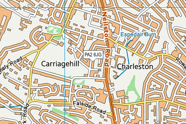 PA2 6JG map - OS VectorMap District (Ordnance Survey) PA2 6JG map - OS VectorMap District (Ordnance Survey)
