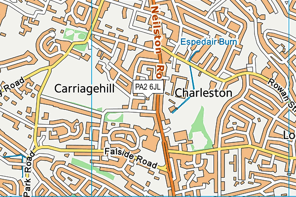 PA2 6JL map - OS VectorMap District (Ordnance Survey) PA2 6JL map - OS VectorMap District (Ordnance Survey)
