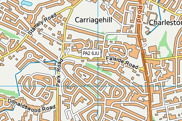 PA2 6JU map - OS VectorMap District (Ordnance Survey)