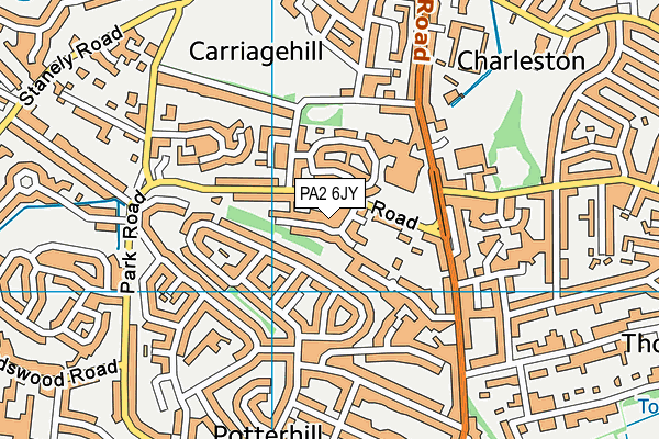 PA2 6JY map - OS VectorMap District (Ordnance Survey)