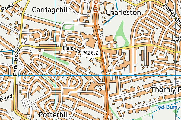 PA2 6JZ map - OS VectorMap District (Ordnance Survey) PA2 6JZ map - OS VectorMap District (Ordnance Survey)