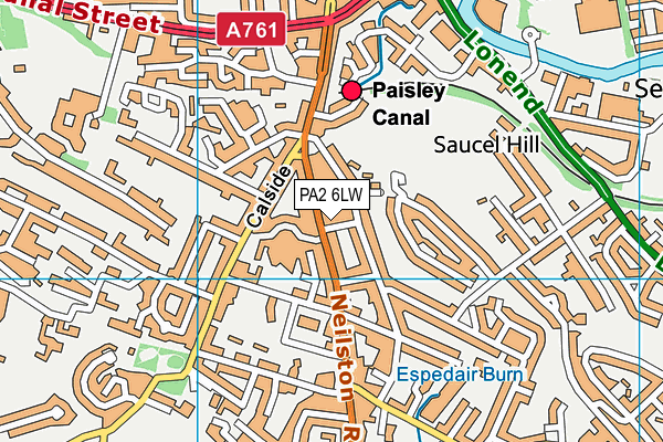 PA2 6LW map - OS VectorMap District (Ordnance Survey) PA2 6LW map - OS VectorMap District (Ordnance Survey)