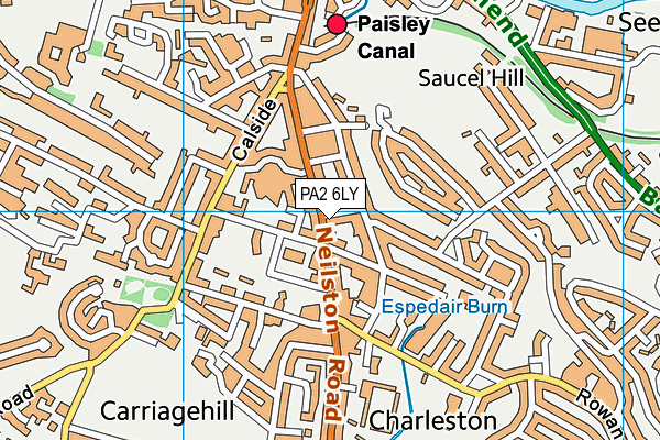 PA2 6LY map - OS VectorMap District (Ordnance Survey) PA2 6LY map - OS VectorMap District (Ordnance Survey)