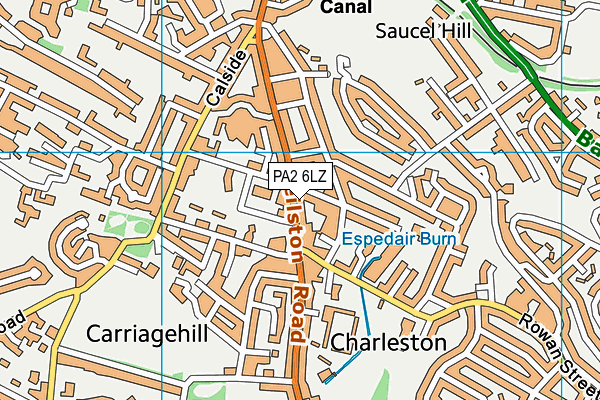 PA2 6LZ map - OS VectorMap District (Ordnance Survey) PA2 6LZ map - OS VectorMap District (Ordnance Survey)