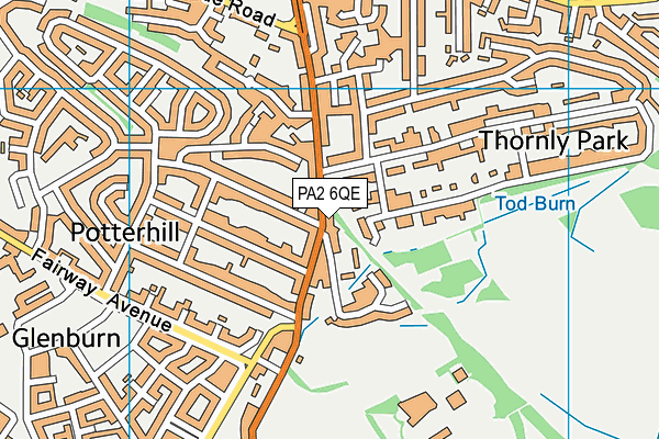 PA2 6QE map - OS VectorMap District (Ordnance Survey) PA2 6QE map - OS VectorMap District (Ordnance Survey)