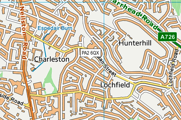PA2 6QX map - OS VectorMap District (Ordnance Survey) PA2 6QX map - OS VectorMap District (Ordnance Survey)