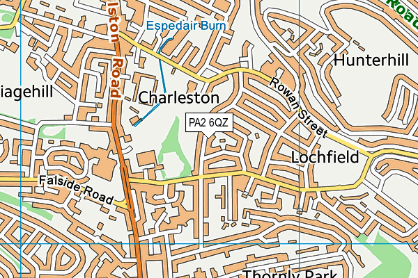 PA2 6QZ map - OS VectorMap District (Ordnance Survey) PA2 6QZ map - OS VectorMap District (Ordnance Survey)