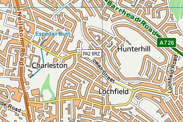 PA2 6RZ map - OS VectorMap District (Ordnance Survey) PA2 6RZ map - OS VectorMap District (Ordnance Survey)