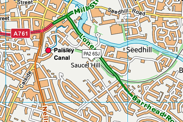 PA2 6SJ map - OS VectorMap District (Ordnance Survey) PA2 6SJ map - OS VectorMap District (Ordnance Survey)
