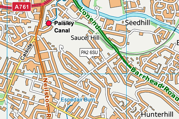 PA2 6SU map - OS VectorMap District (Ordnance Survey)