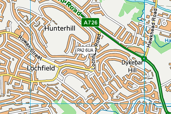 PA2 6UA map - OS VectorMap District (Ordnance Survey) PA2 6UA map - OS VectorMap District (Ordnance Survey)