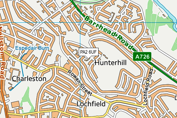 PA2 6UF map - OS VectorMap District (Ordnance Survey)