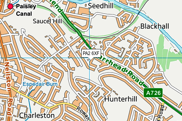PA2 6XF map - OS VectorMap District (Ordnance Survey) PA2 6XF map - OS VectorMap District (Ordnance Survey)