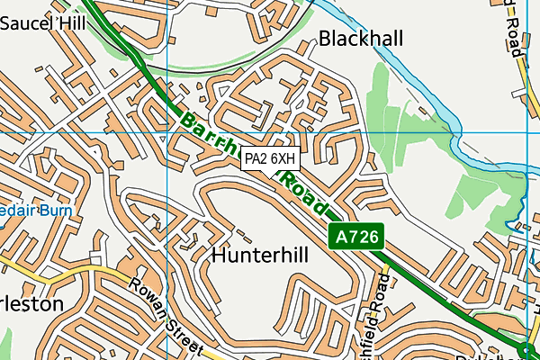 PA2 6XH map - OS VectorMap District (Ordnance Survey) PA2 6XH map - OS VectorMap District (Ordnance Survey)