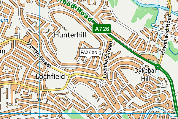 PA2 6XN map - OS VectorMap District (Ordnance Survey) PA2 6XN map - OS VectorMap District (Ordnance Survey)