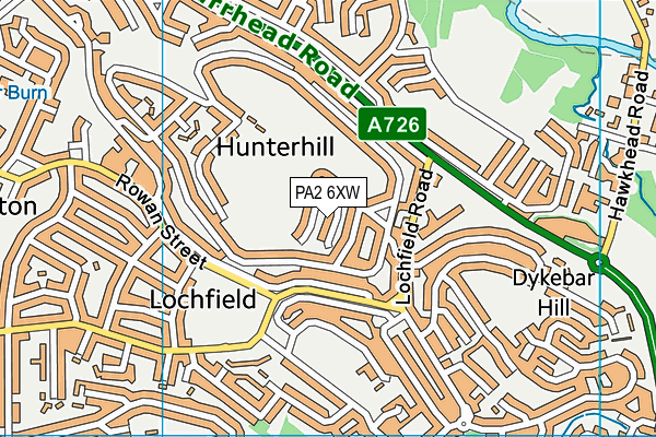 PA2 6XW map - OS VectorMap District (Ordnance Survey) PA2 6XW map - OS VectorMap District (Ordnance Survey)