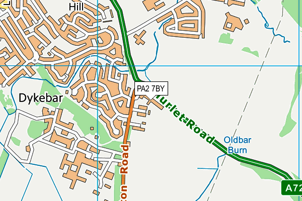 PA2 7BY map - OS VectorMap District (Ordnance Survey)