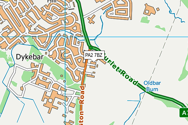 PA2 7BZ map - OS VectorMap District (Ordnance Survey) PA2 7BZ map - OS VectorMap District (Ordnance Survey)