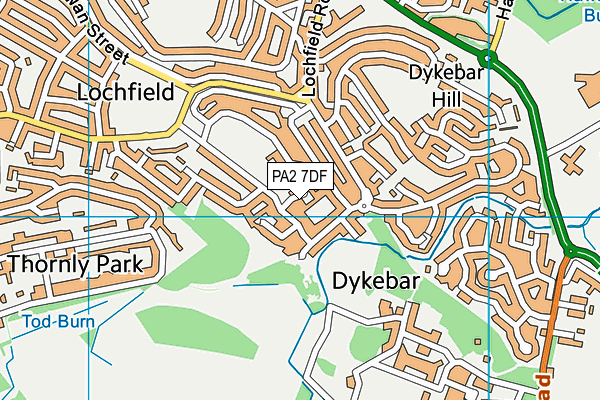 PA2 7DF map - OS VectorMap District (Ordnance Survey) PA2 7DF map - OS VectorMap District (Ordnance Survey)