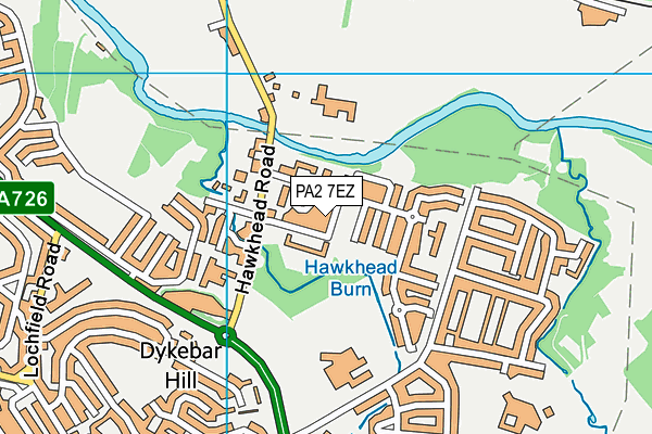 PA2 7EZ map - OS VectorMap District (Ordnance Survey)