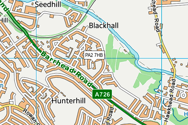 PA2 7HB map - OS VectorMap District (Ordnance Survey) PA2 7HB map - OS VectorMap District (Ordnance Survey)