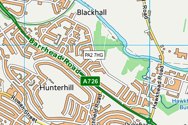 PA2 7HG map - OS VectorMap District (Ordnance Survey) PA2 7HG map - OS VectorMap District (Ordnance Survey)